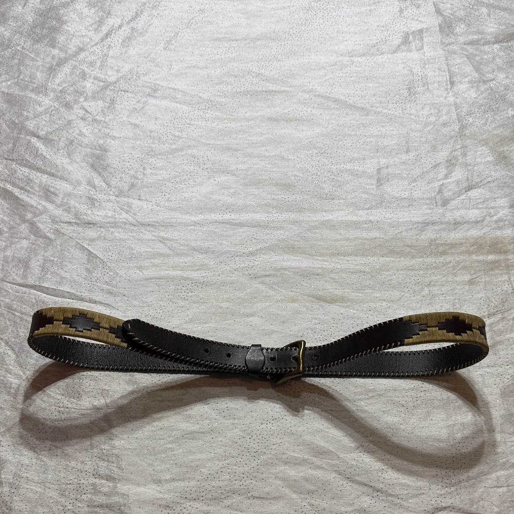 Darc cuir Brown and Black Patterned Belt for men size XL